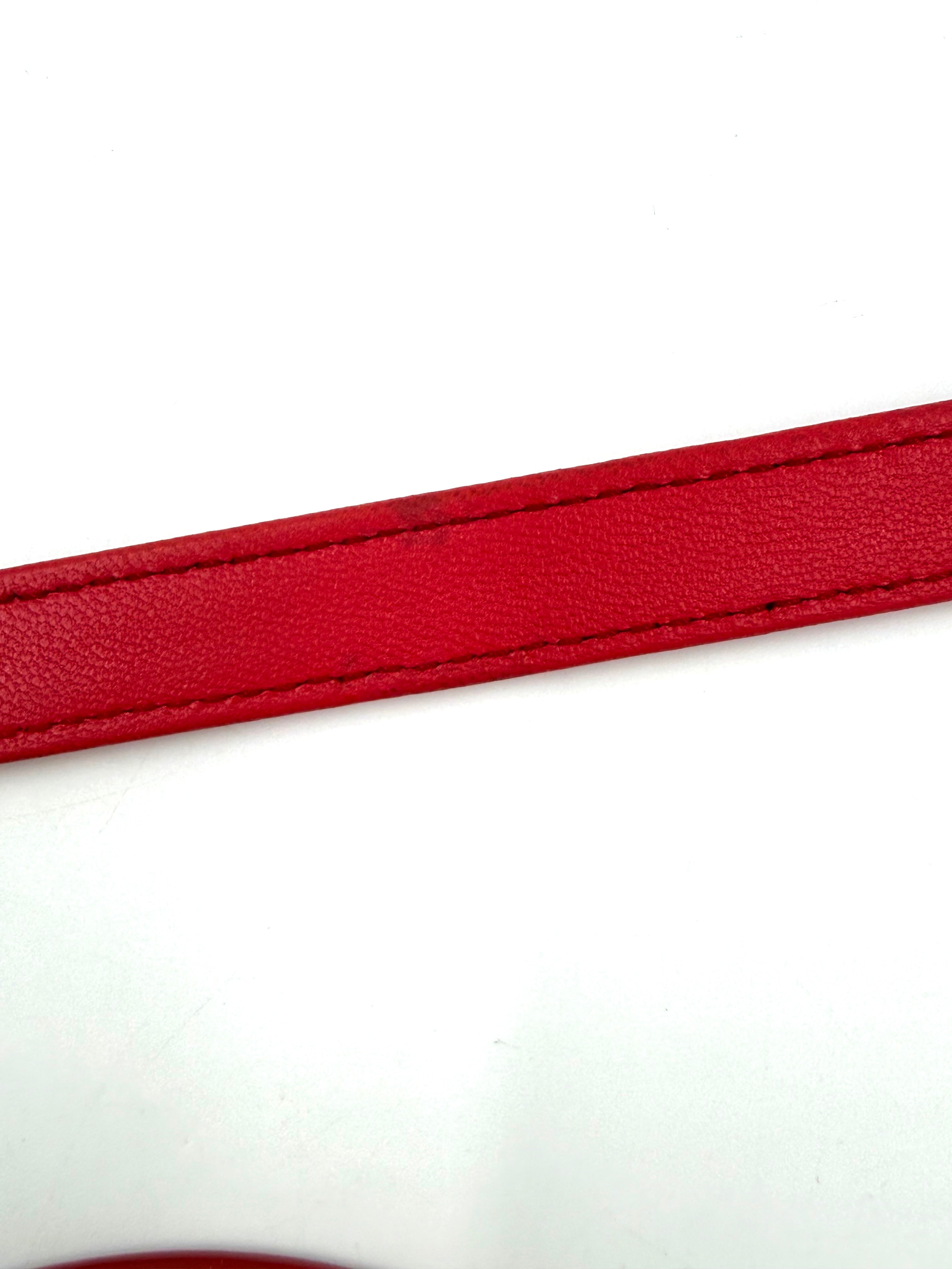 Pre-owned Chanel Medium In The Loop Red Quilted Lambskin Leather Flap - Authenticated
