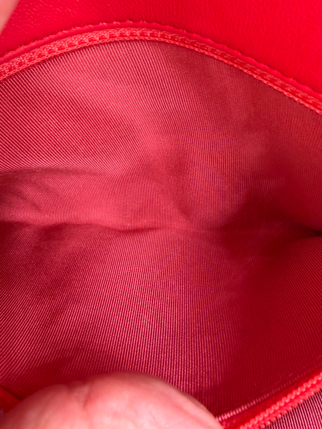 Pre-owned Chanel Medium In The Loop Red Quilted Lambskin Leather Flap - Authenticated