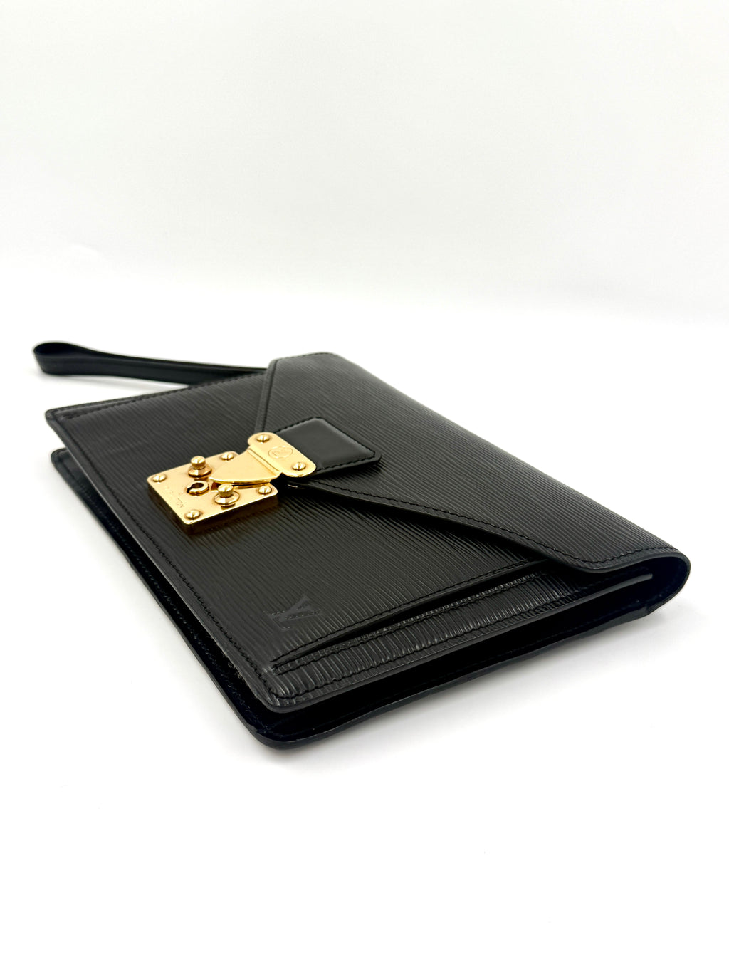 Pre-Owned Louis Vuitton Epi Leather Sellier Dragonne Clutch Bag Black Gold Hardware - Authenticated
