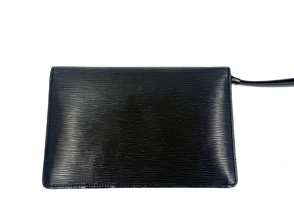 Pre-Owned Louis Vuitton Epi Leather Sellier Dragonne Clutch Bag Black Gold Hardware - Authenticated