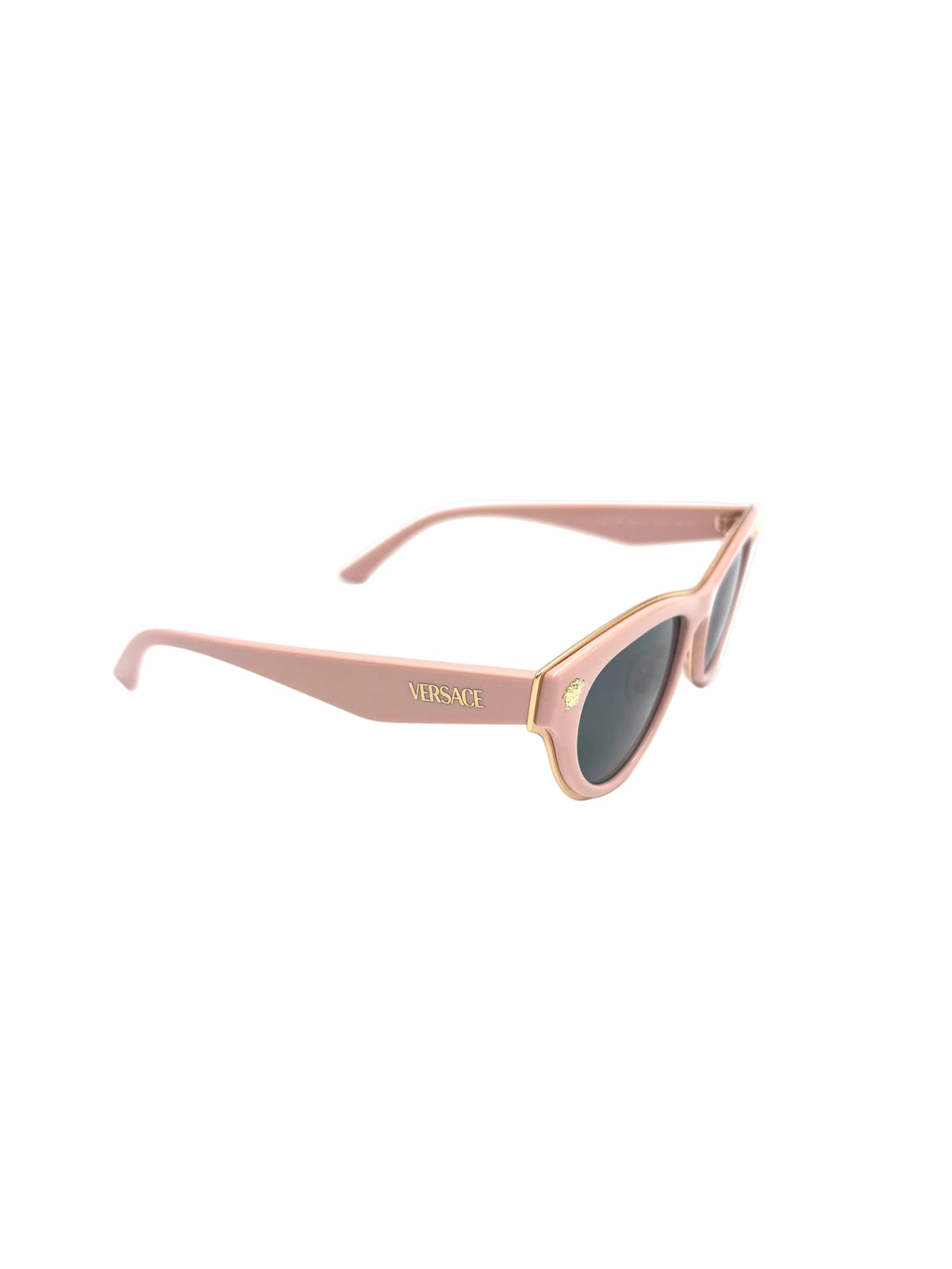 Versace VE2273 Cat-Eye Sunglasses in Nude/Pink with Dark Grey Lenses