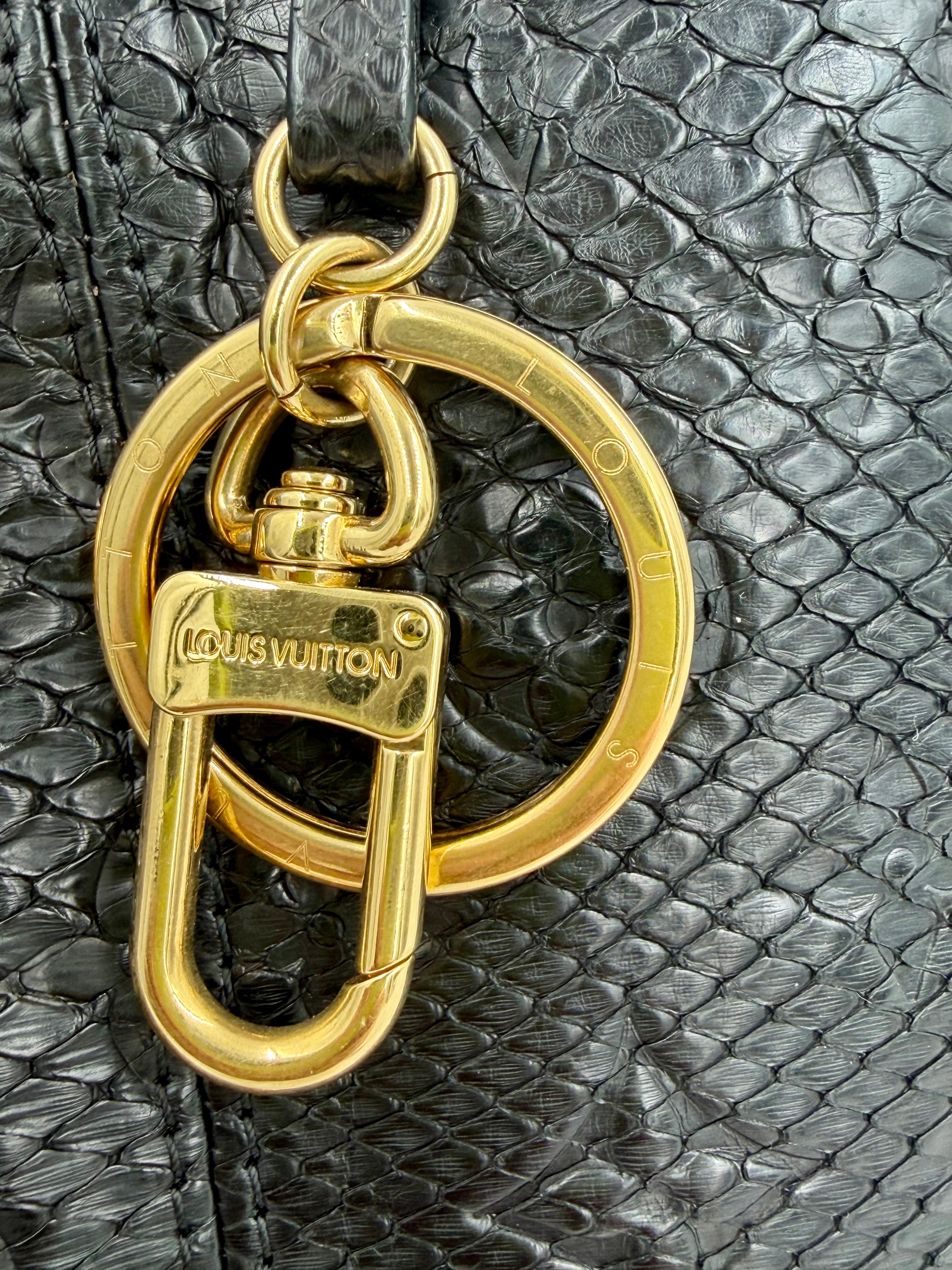 Pre-owned Louis Vuitton Limited Edition Black Python Artsy MM Bag - Authenticated