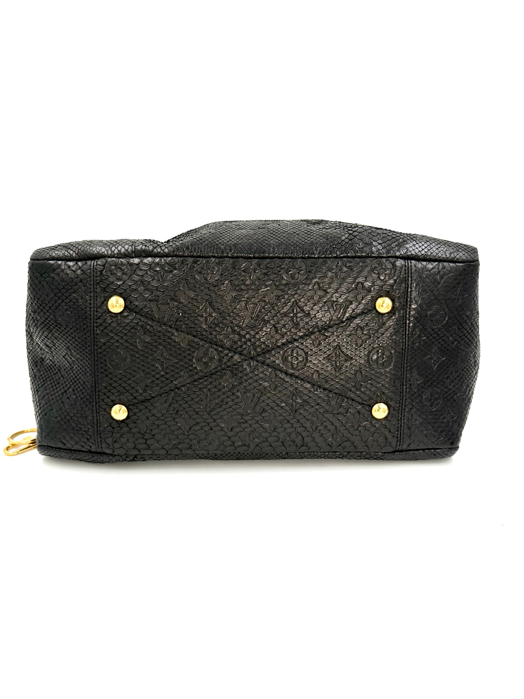 Pre-owned Louis Vuitton Limited Edition Black Python Artsy MM Bag - Authenticated