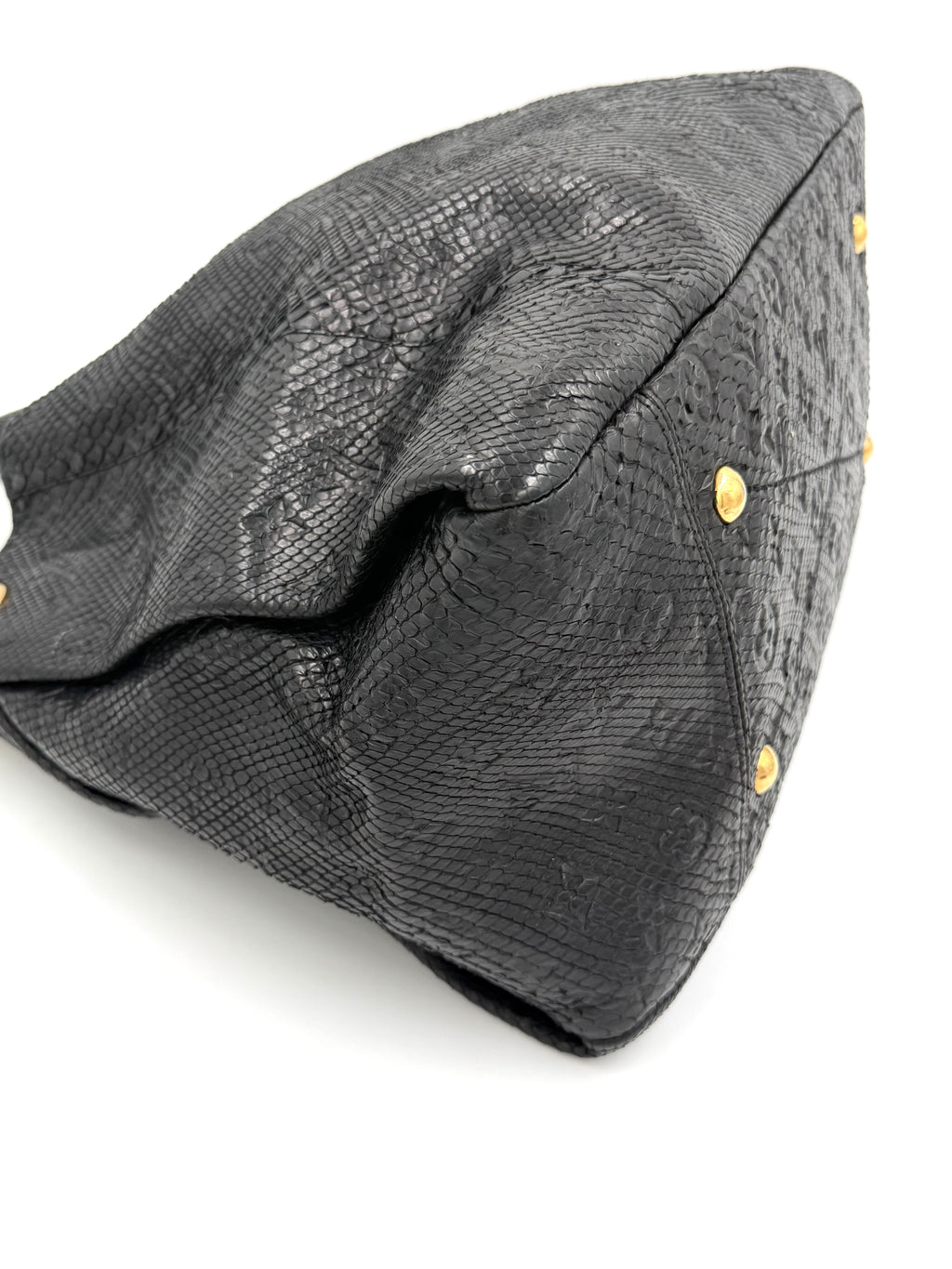 Pre-owned Louis Vuitton Limited Edition Black Python Artsy MM Bag - Authenticated