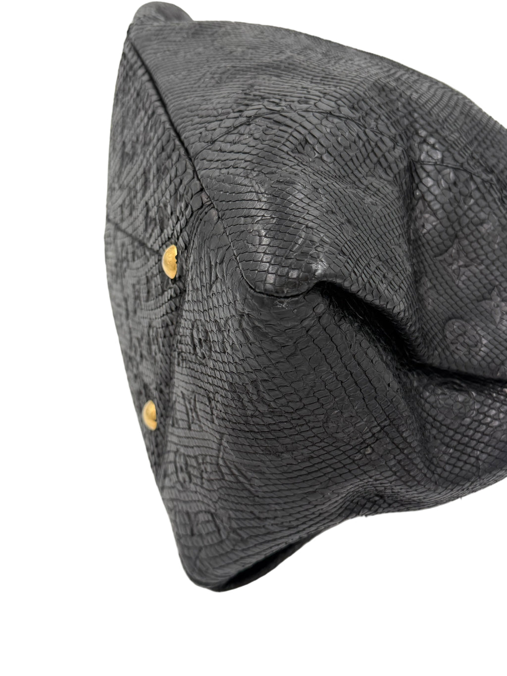 Pre-owned Louis Vuitton Limited Edition Black Python Artsy MM Bag - Authenticated