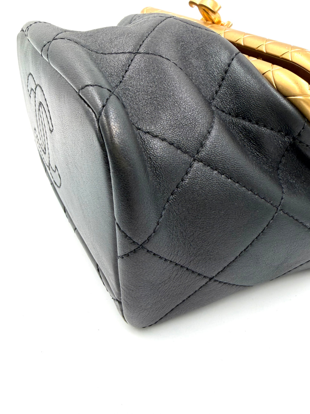 Pre-owned Chanel My Crush Black Quilted Lambskin Bag with Gold Hardware - Authenticated