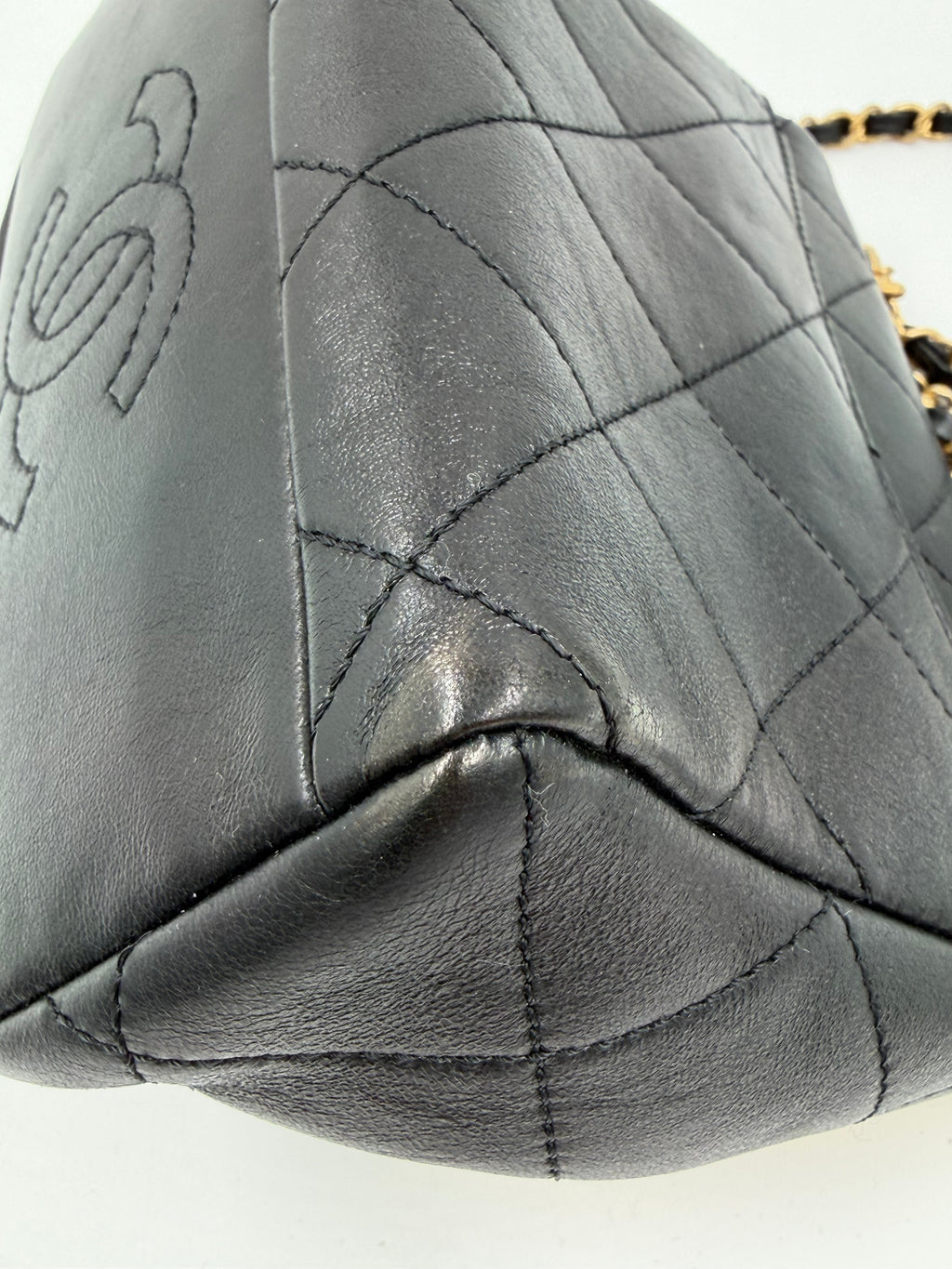 Pre-owned Chanel My Crush Black Quilted Lambskin Bag with Gold Hardware - Authenticated