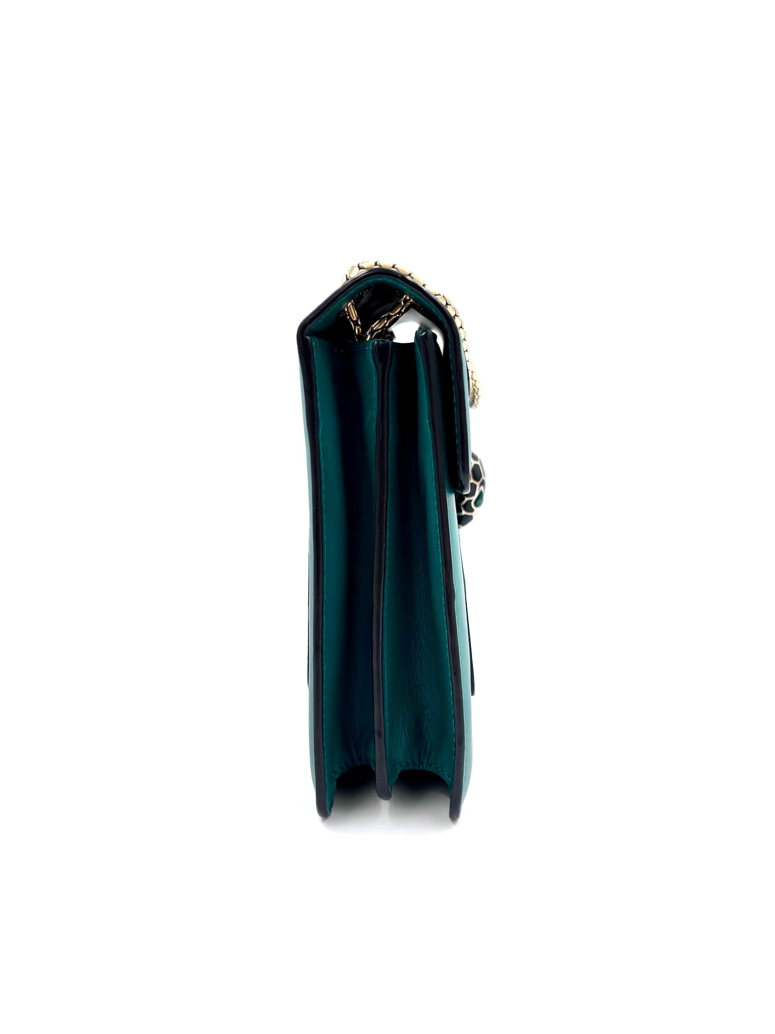 Pre-owned Bvlgari Serpenti Forever Emerald Green Calfskin Shoulder Bag - Authenticated
