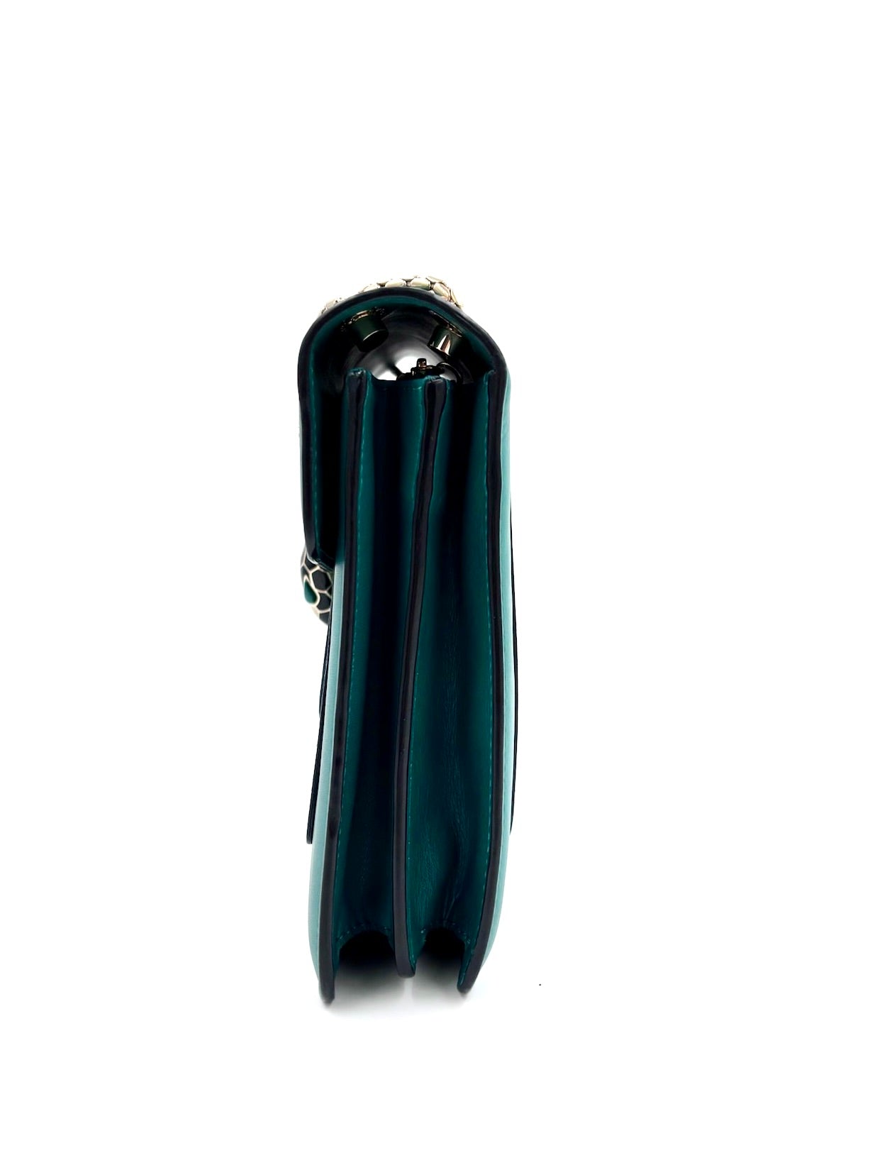 Pre-owned Bvlgari Serpenti Forever Emerald Green Calfskin Shoulder Bag - Authenticated