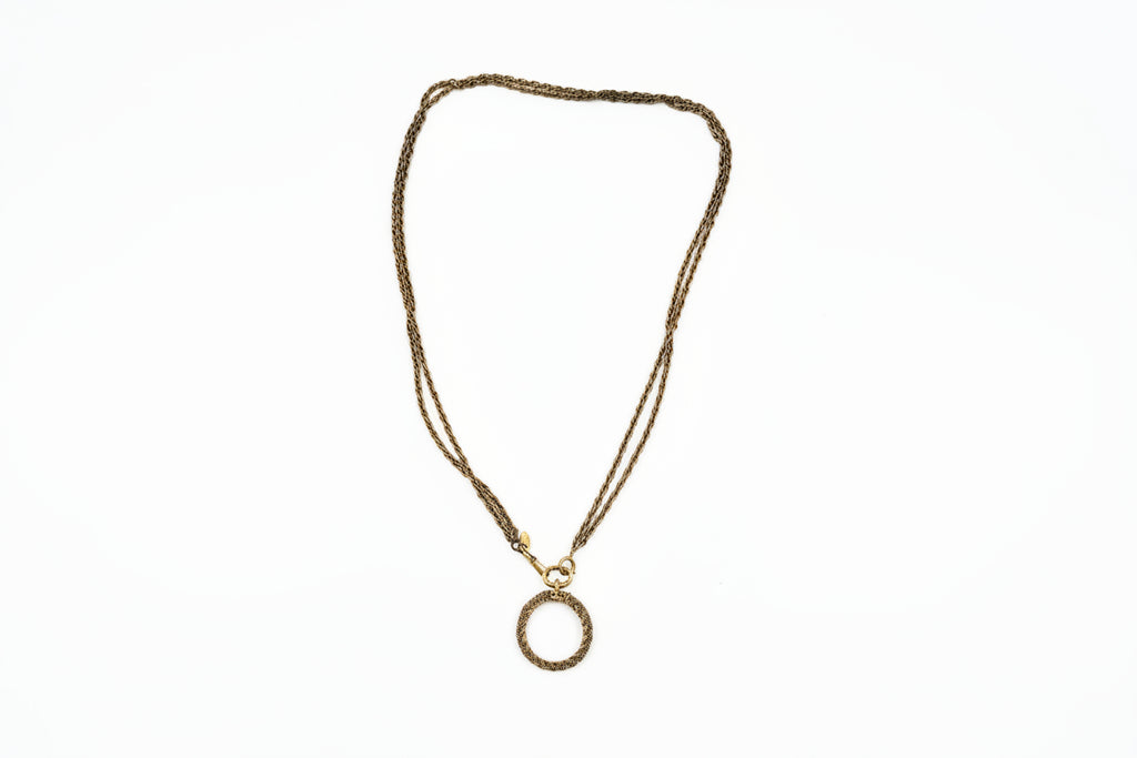 Pre-Owned Chanel Vintage Gold Plated Magnifying Glass Necklace - Authenticated