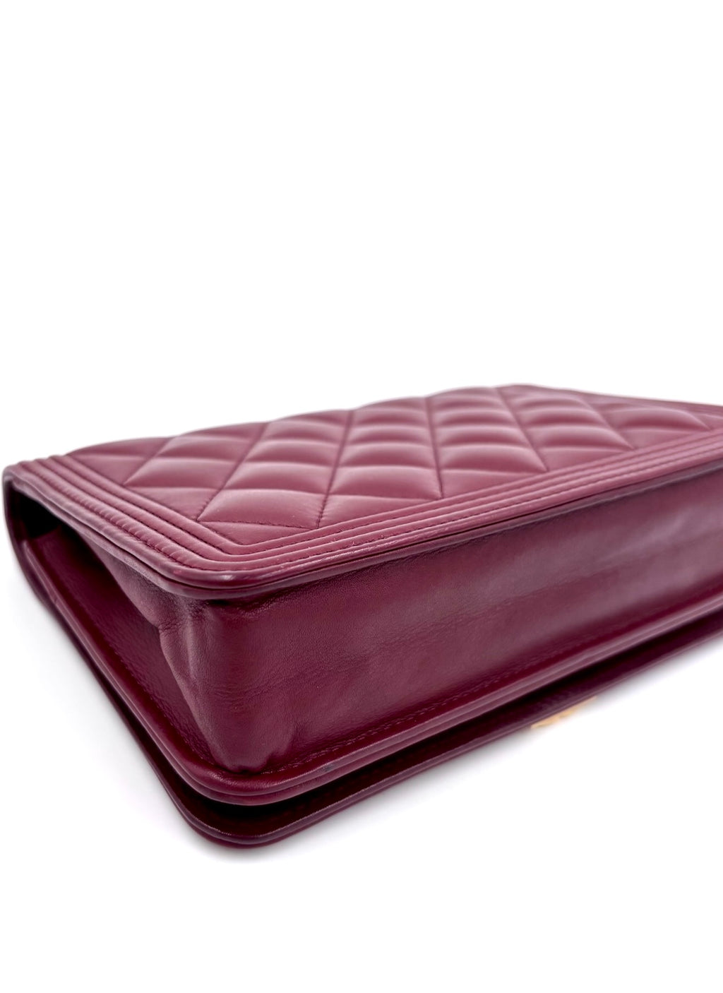 Pre-owned Chanel Burgundy Boy Wallet on Chain Bag - Authenticated