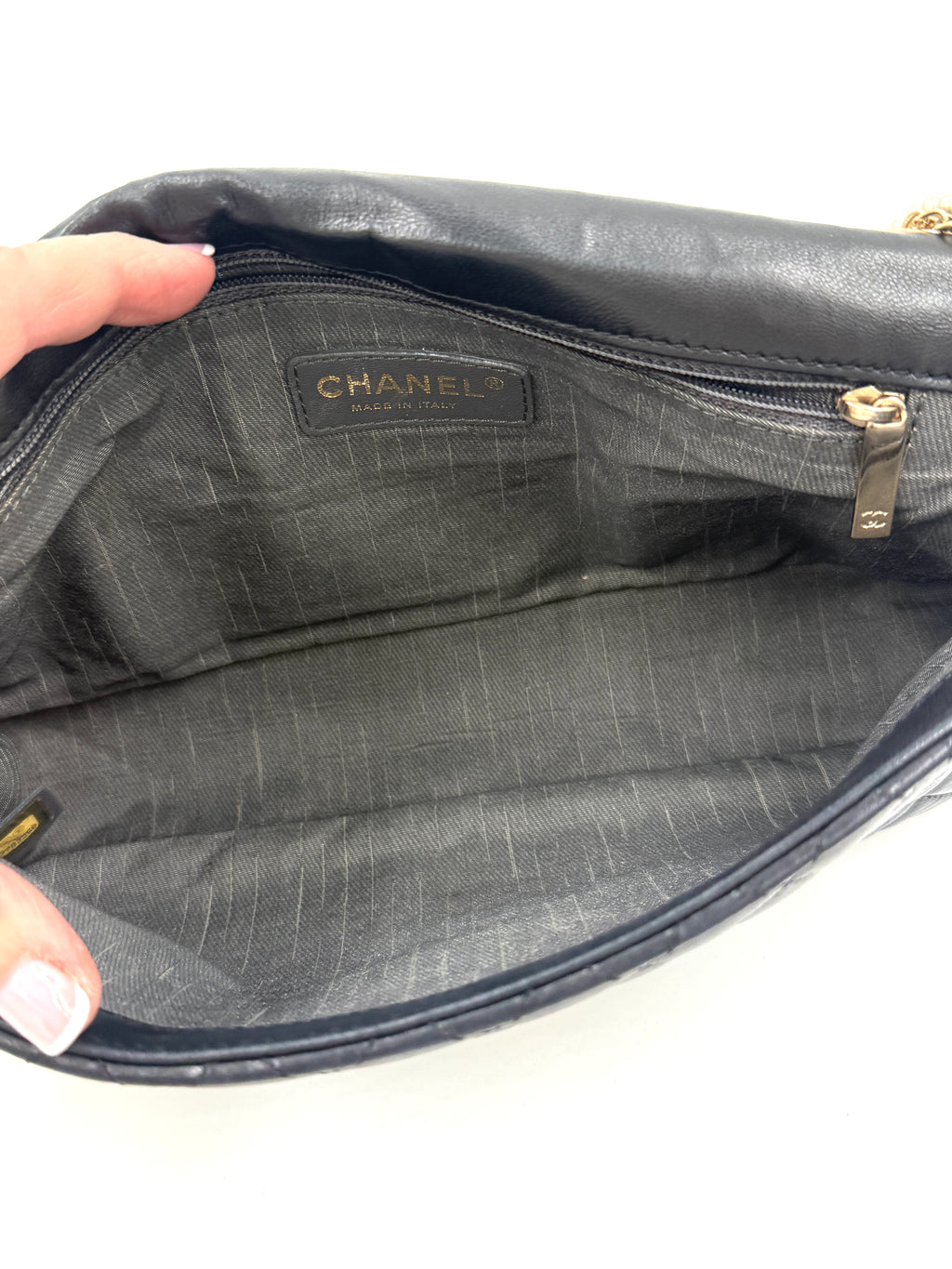 Pre-Owned Chanel Westminster Bag Black Lambskin with Pearl Details - Authenticated