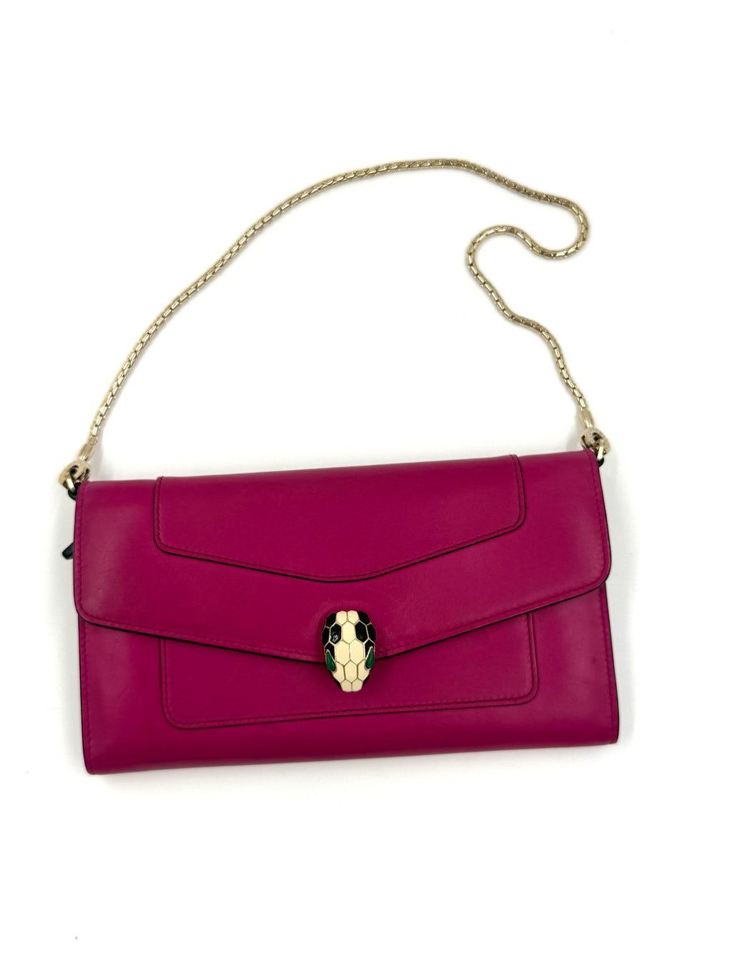 Pre-Owned Bvlgari Serpenti Forever Crossbody Wallet on Chain - Authenticated