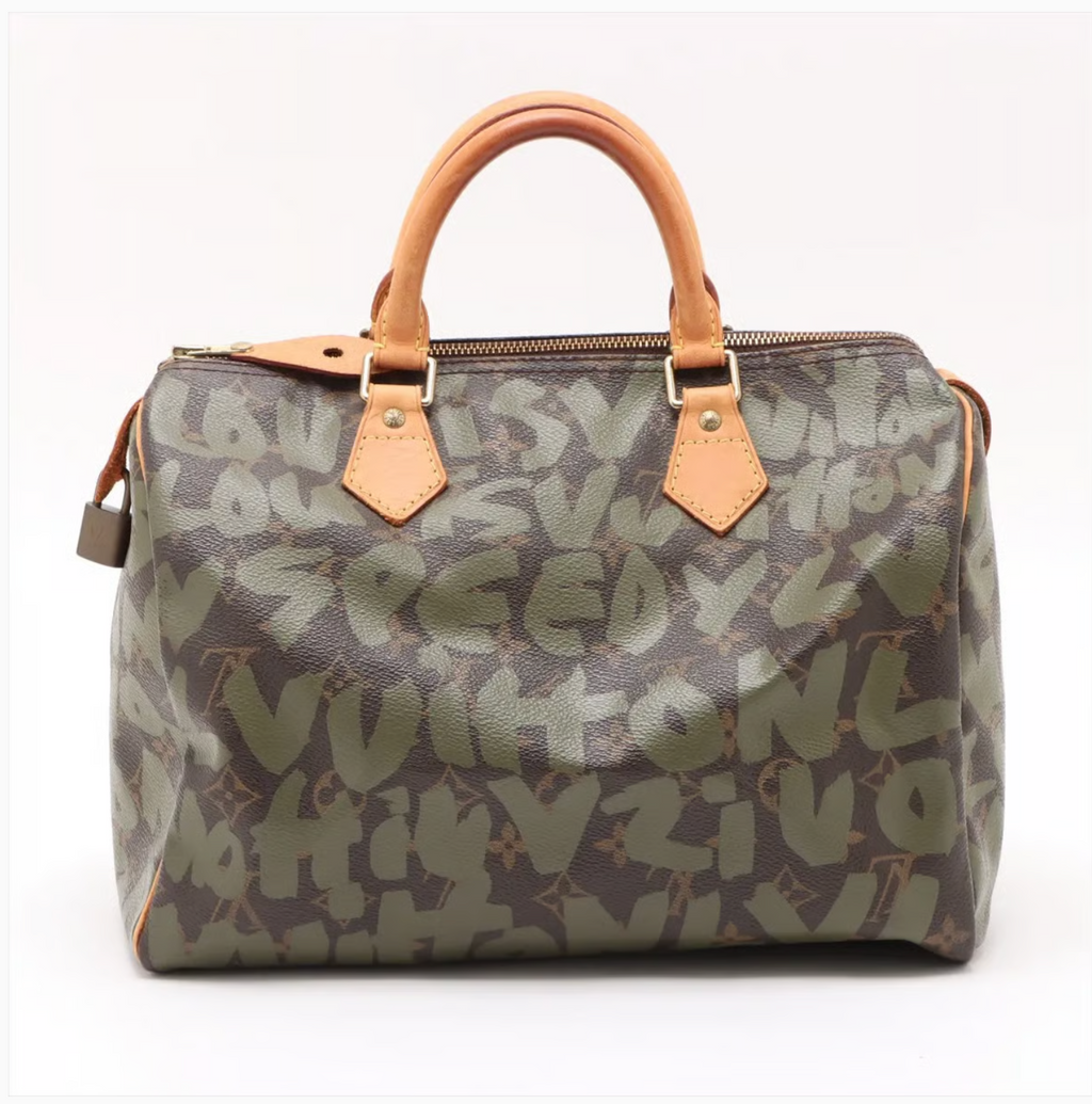 Pre-owned Louis Vuitton Speedy 30 Stephen Sprouse Graffiti Edition Olive - Authenticated