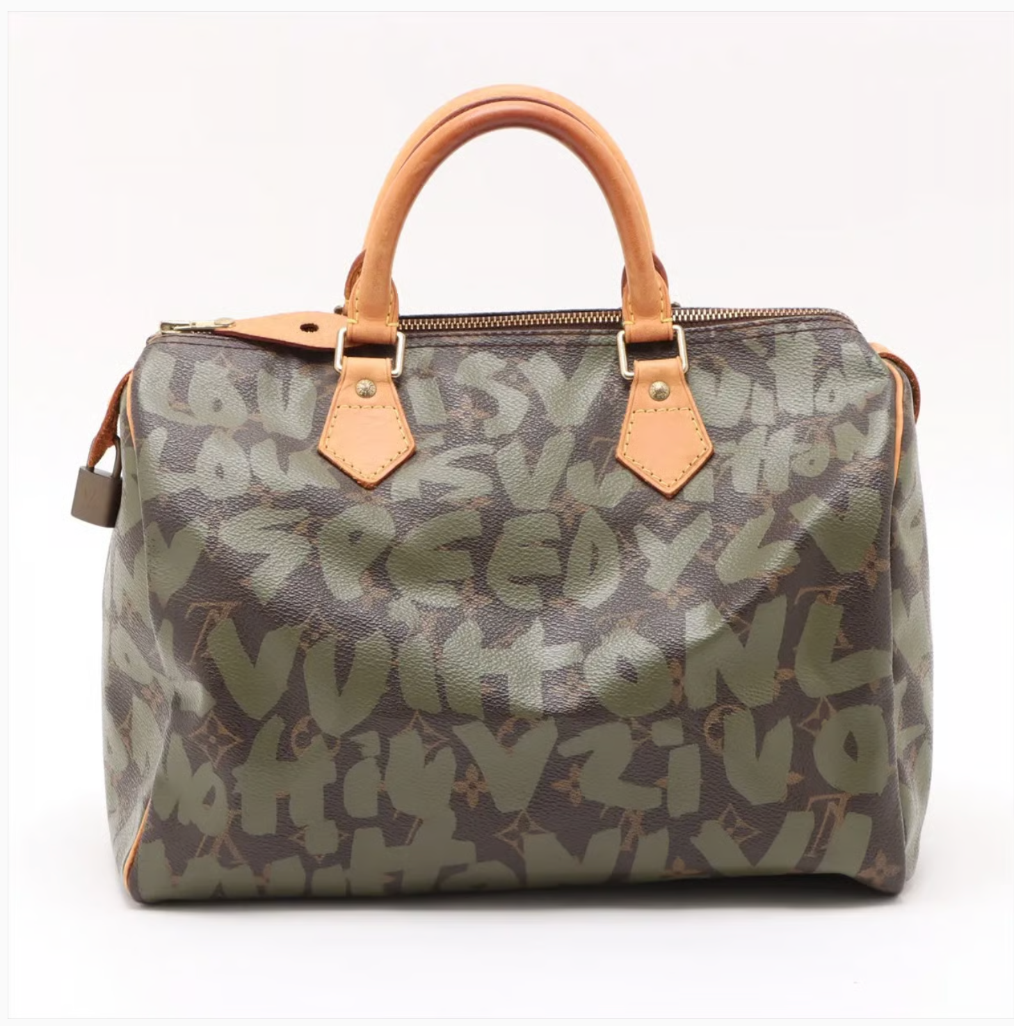 Pre-owned Louis Vuitton Speedy 30 Stephen Sprouse Graffiti Edition Olive - Authenticated