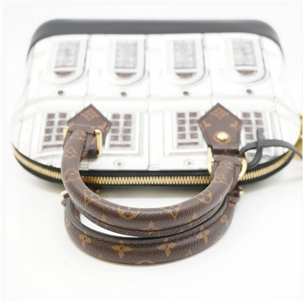 Pre-owned Louis Vuitton x Fornasetti Architettura Alma BB in Black and White Architectural Print - Authenticated