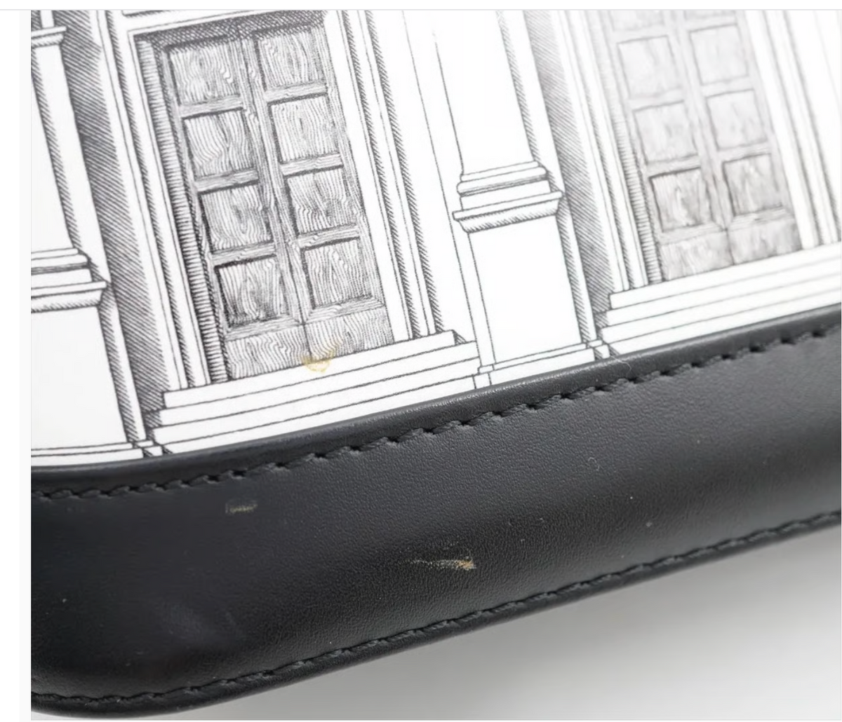 Pre-owned Louis Vuitton x Fornasetti Architettura Alma BB in Black and White Architectural Print - Authenticated