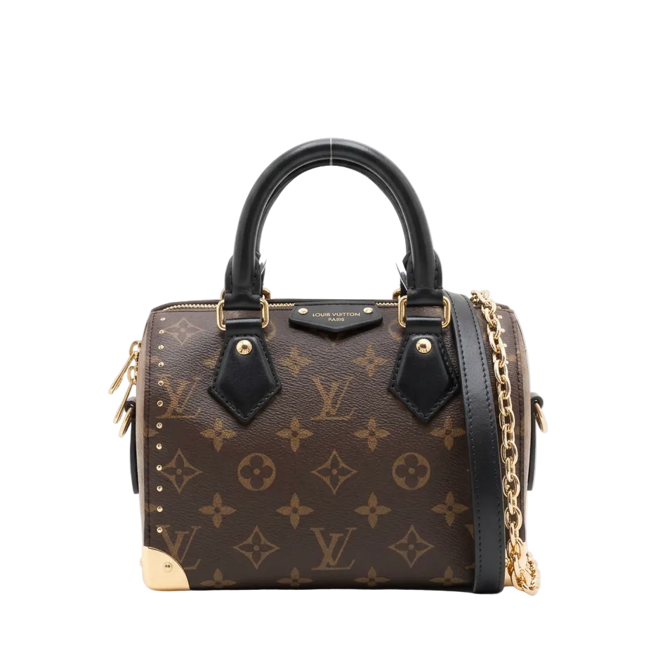 Pre-owned Louis Vuitton Speedy Trunk 20 in Monogram Canvas with Gold Tone Hardware - Authenticated
