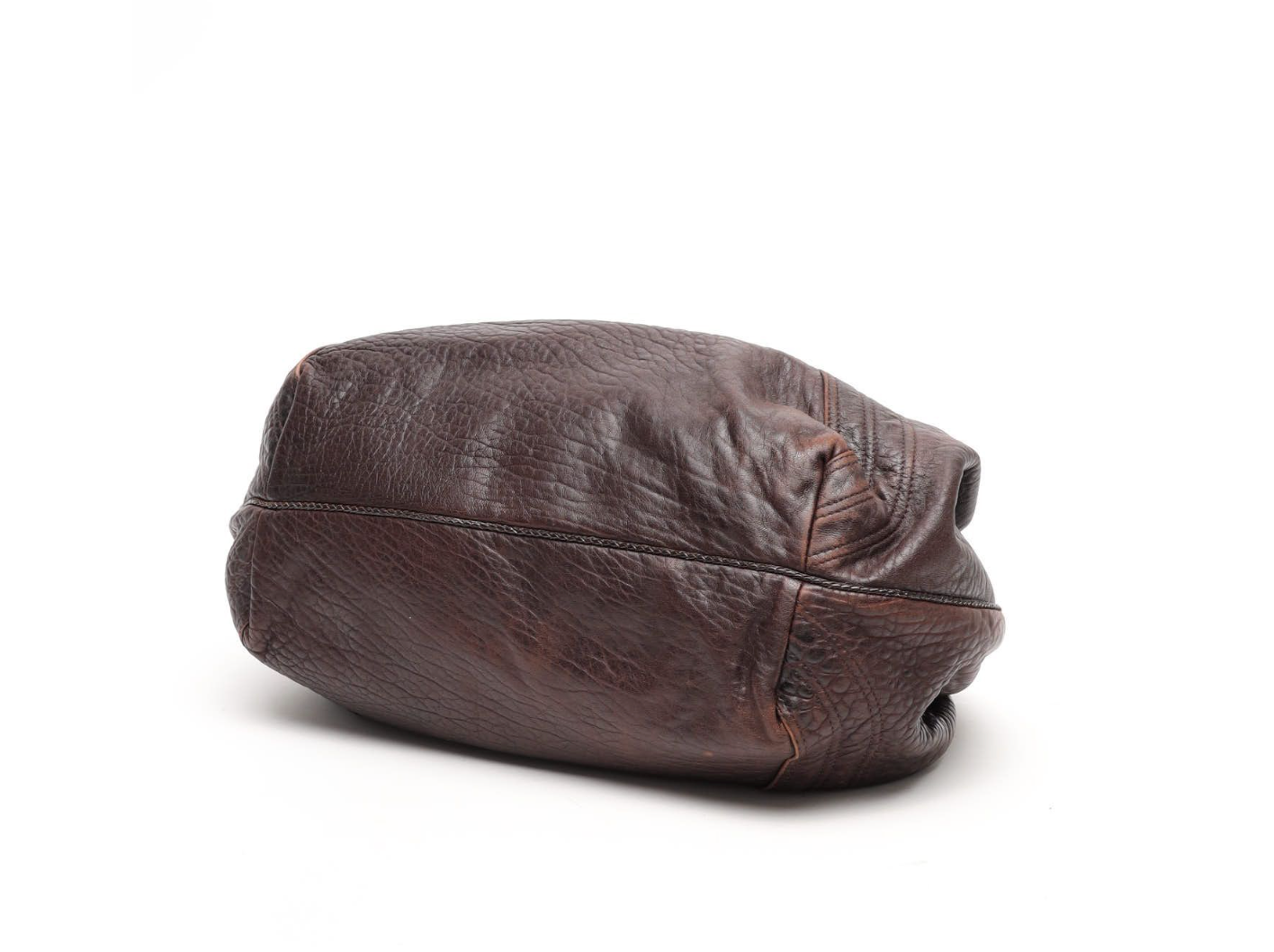 Pre-owned Fendi Spy Bag Brown Grained Leather - Authenticated