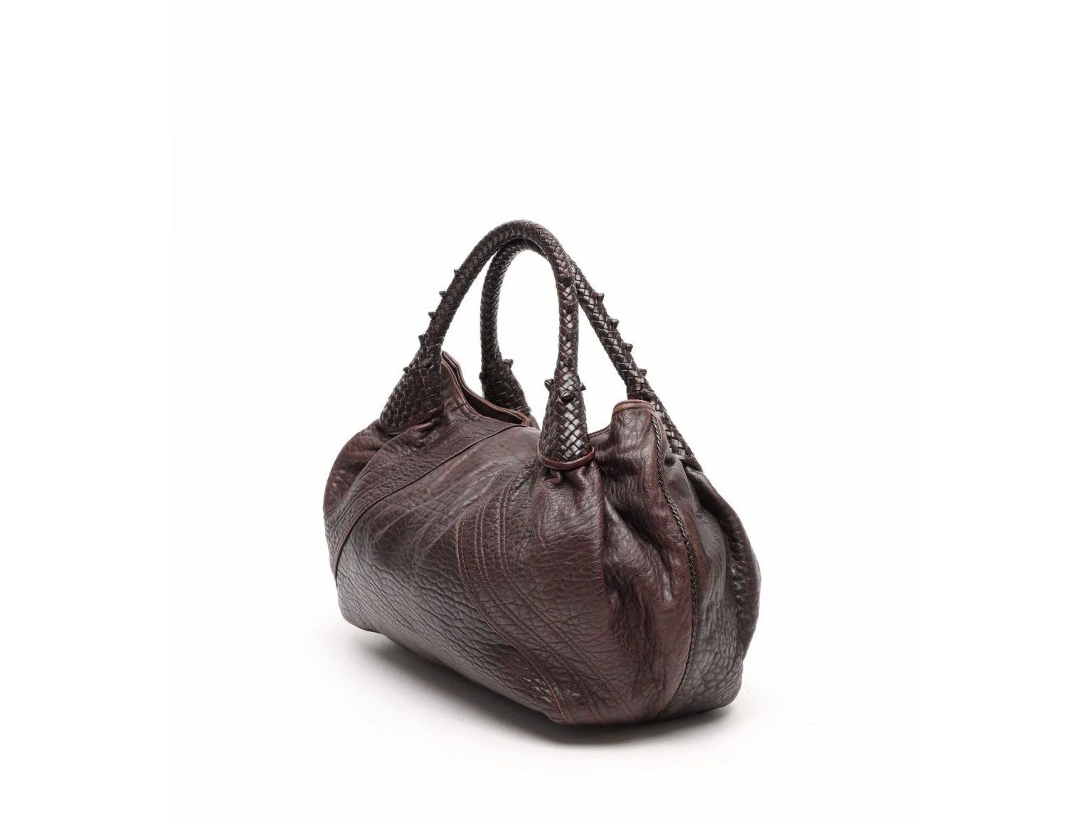 Pre-owned Fendi Spy Bag Brown Grained Leather - Authenticated