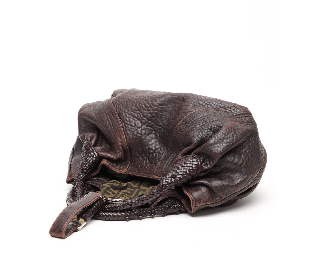 Pre-owned Fendi Spy Bag Brown Grained Leather - Authenticated