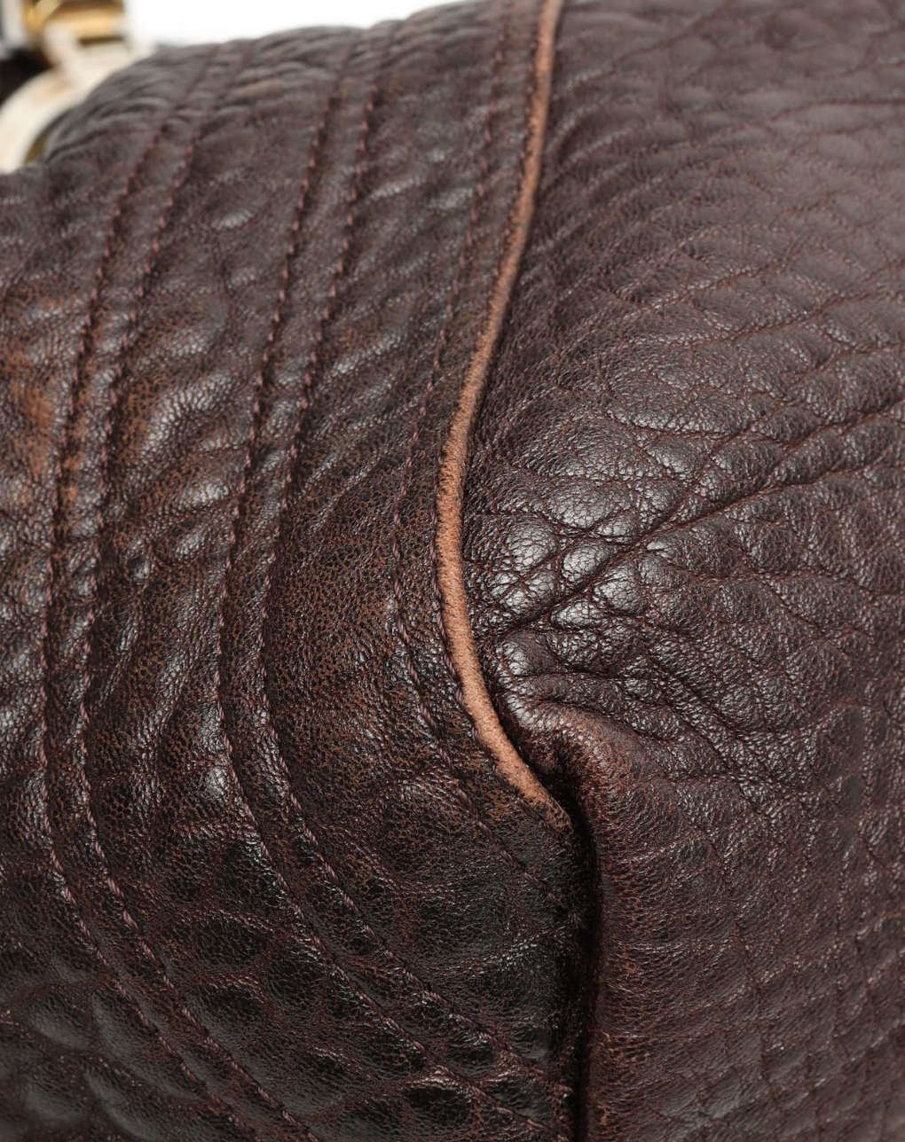 Pre-owned Fendi Spy Bag Brown Grained Leather - Authenticated