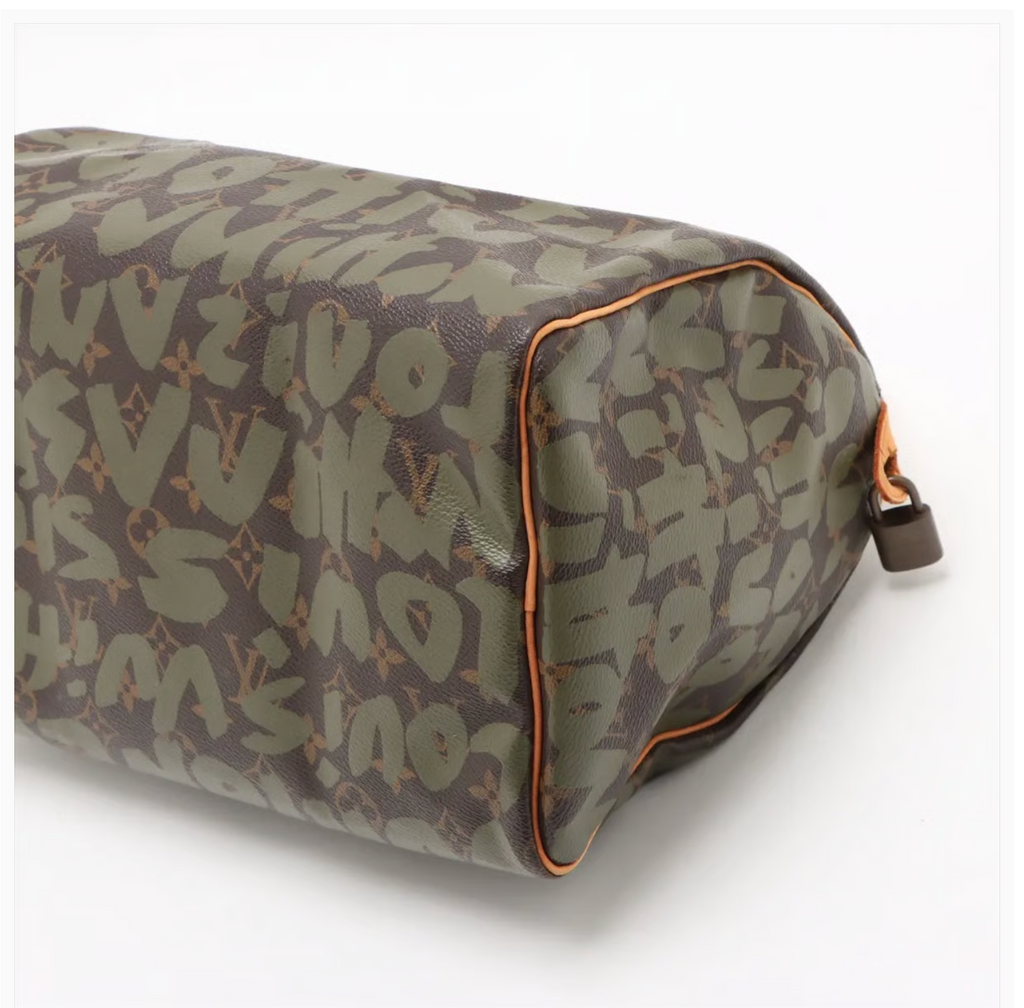 Pre-owned Louis Vuitton Speedy 30 Stephen Sprouse Graffiti Edition Olive - Authenticated