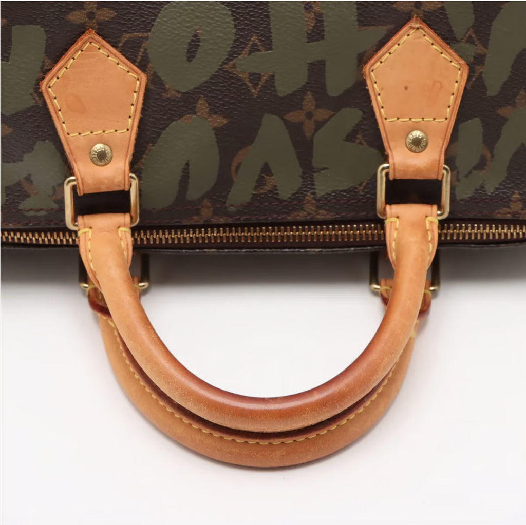 Pre-owned Louis Vuitton Speedy 30 Stephen Sprouse Graffiti Edition Olive - Authenticated