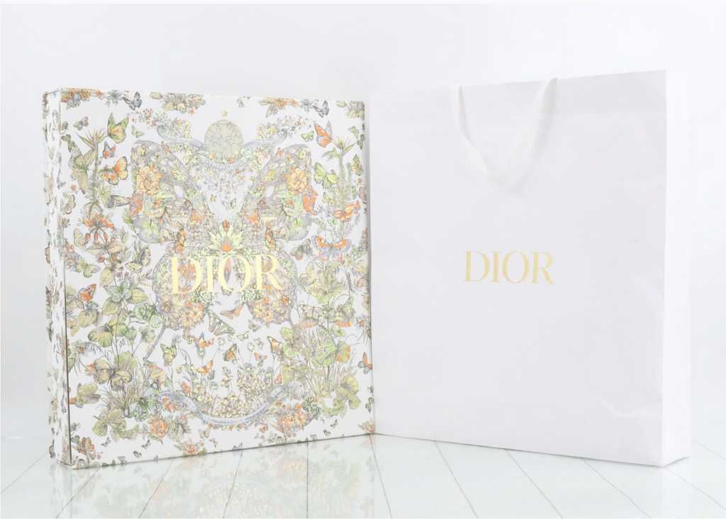 Pre-owned Christian Dior Large D-Constellation Book Tote Navy Multicolor Canvas - Authenticated