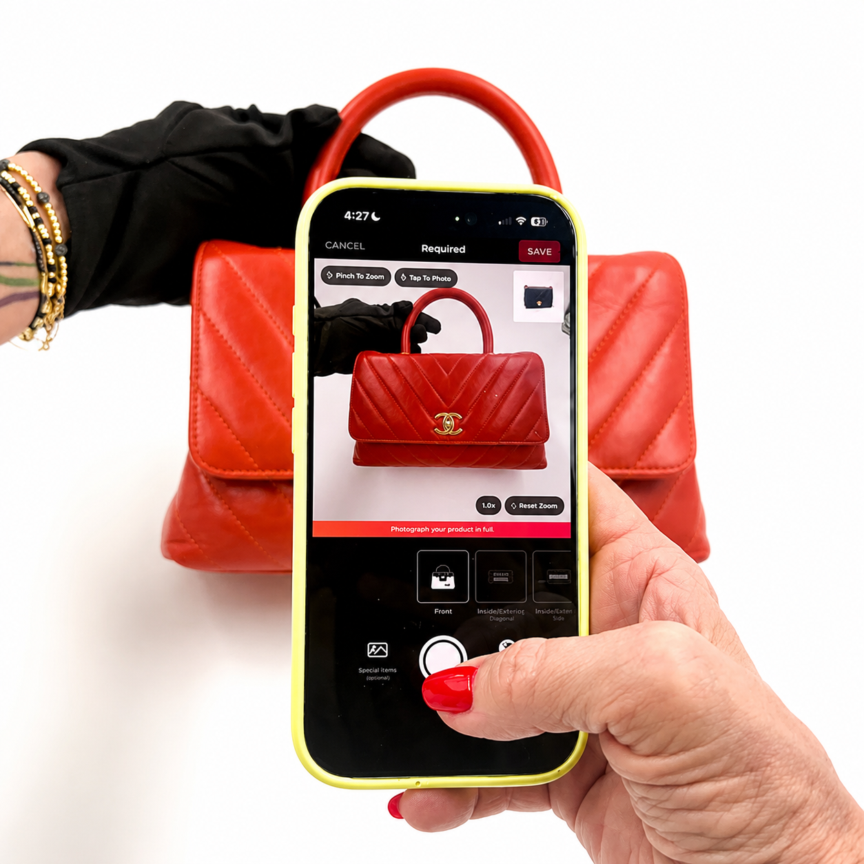 Authenticated luxury handbag