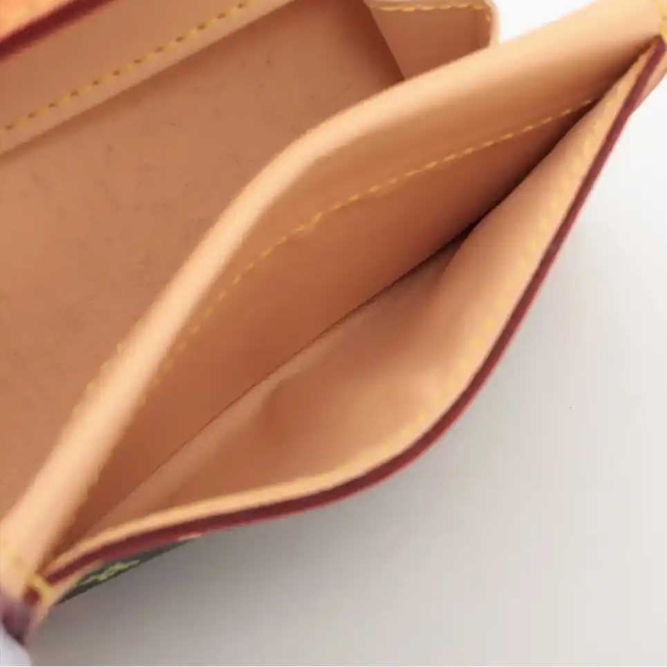 Pre-Owned Louis Vuitton Murakami Porte Monnaie Plat Card and Coin Case - Authenticated