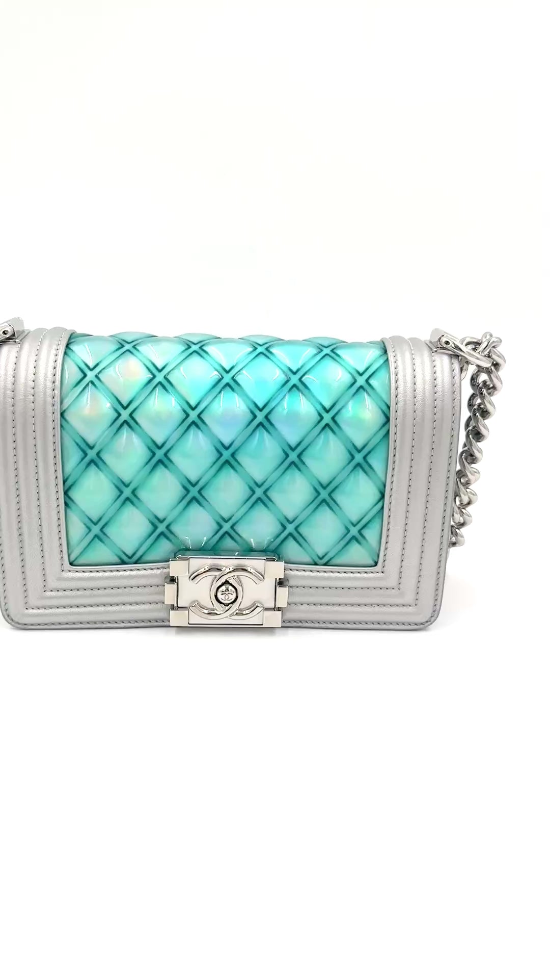 Pre-Owned Chanel Small Water Boy Flap Bag - Mermaid Iridescent - Authenticated