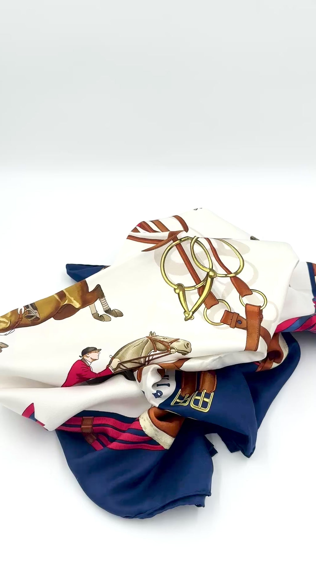 Pre-Owned Hermès Silk Scarf "Jumping" by Philippe Ledoux