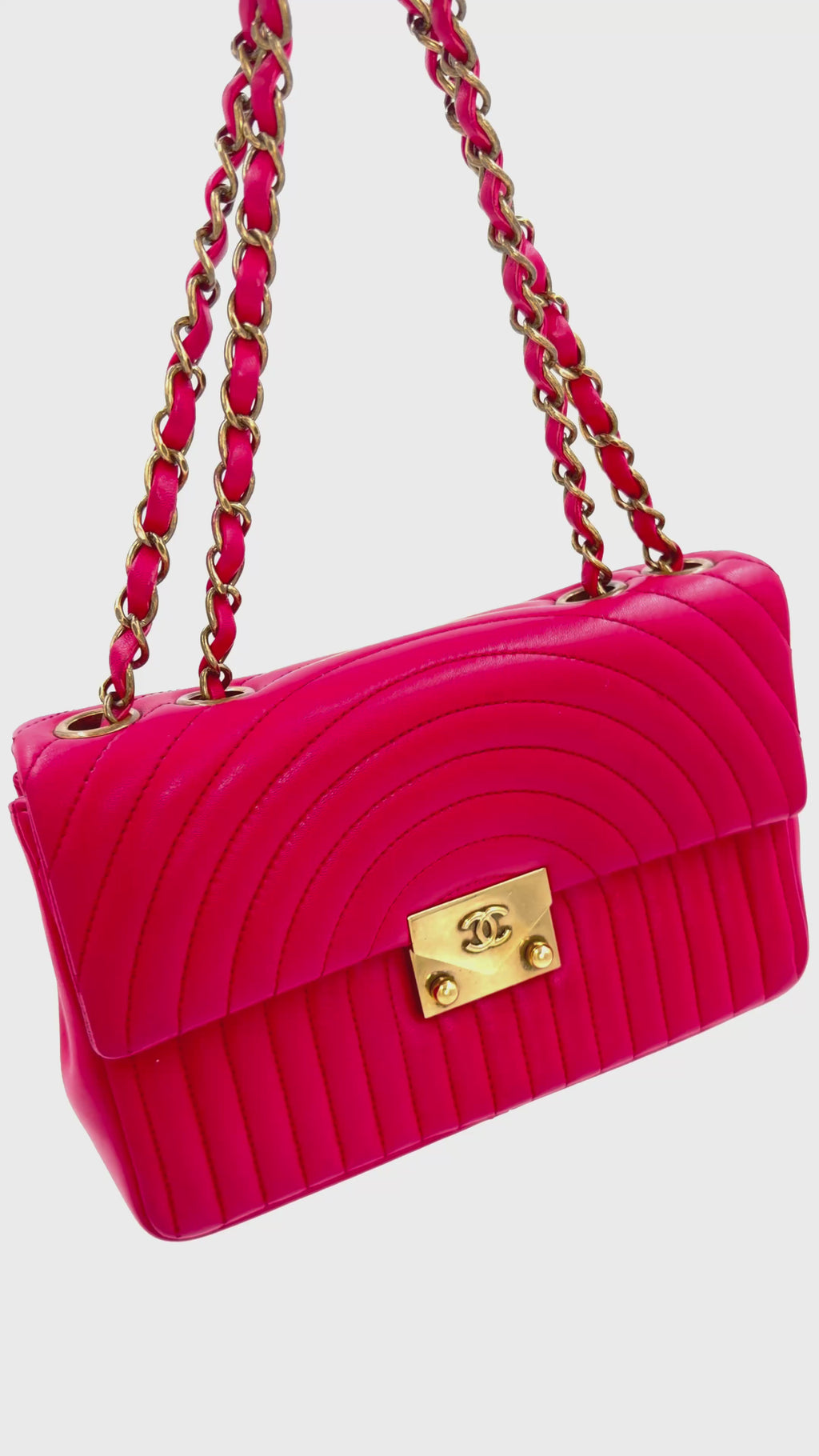 Pre-Owned Chanel Borse Romane Single Flap Red - Authenticated