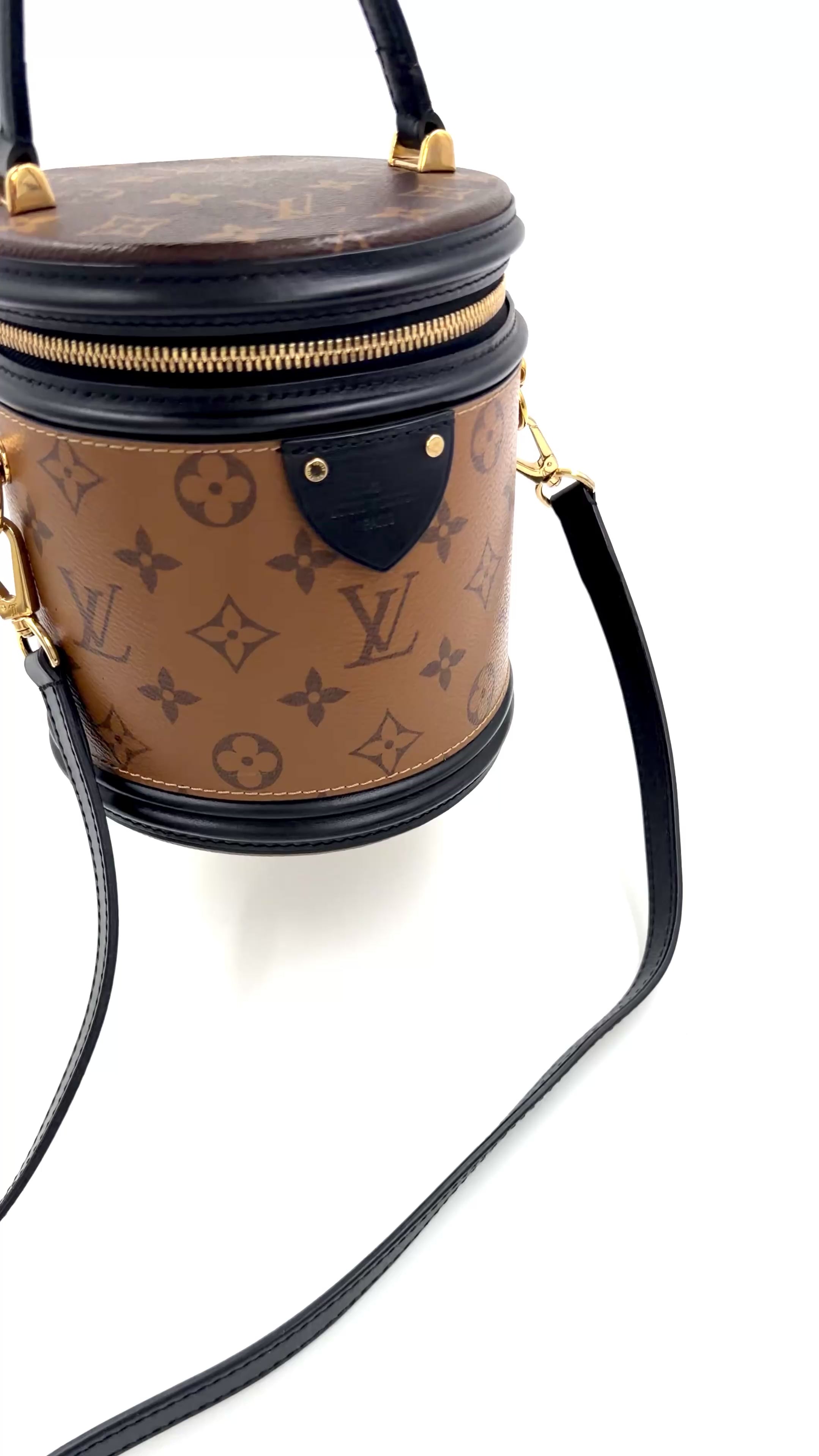 Pre-Owned Louis Vuitton Cannes Brown Monogram Canvas Crossbody Bag - Authenticated
