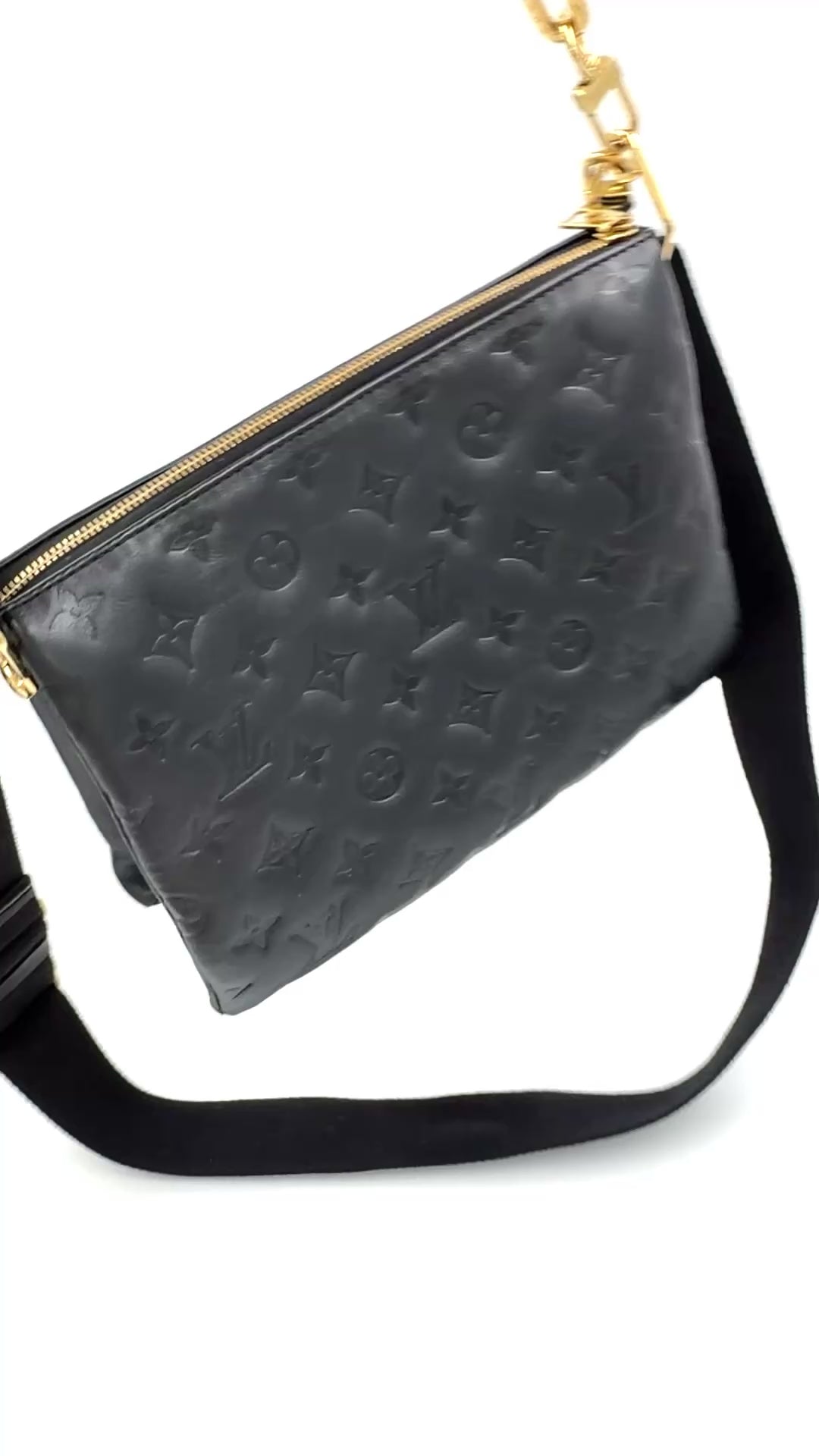 Pre-owned Louis Vuitton Coussin PM Black Monogram Lambskin - Authenticated