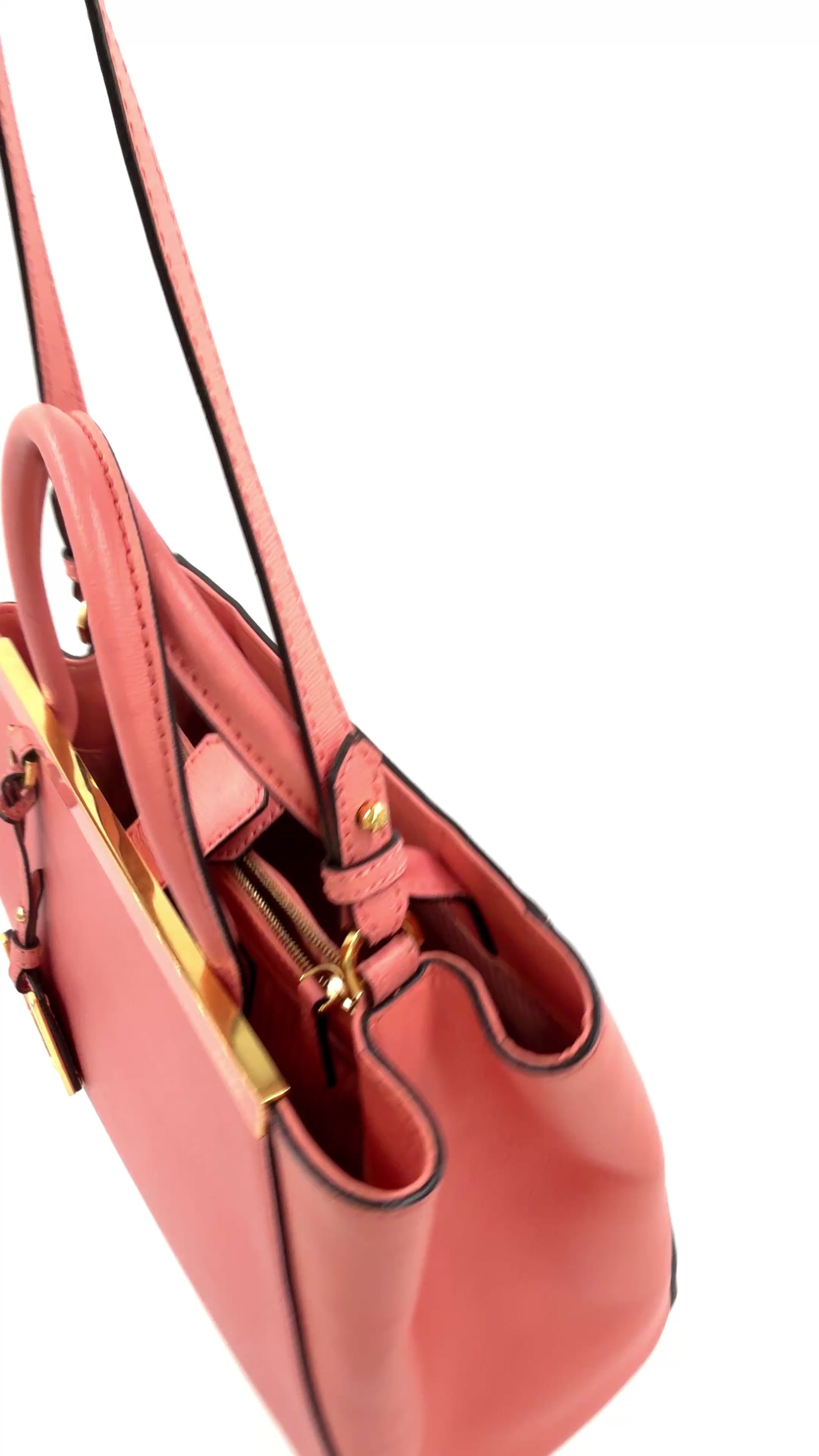 Pre-owned Fendi Pink Calfskin 2Jours Tote - Authenticated
