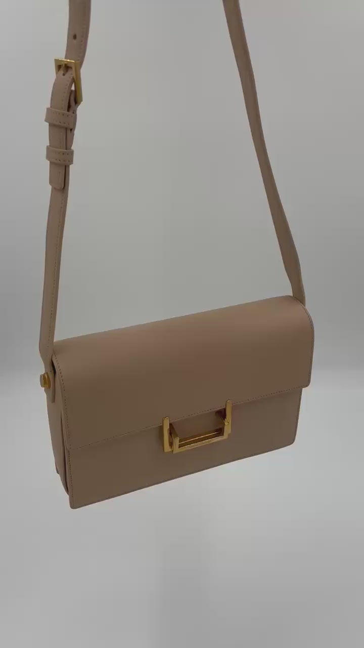 Pre-owned Saint Laurent Lulu Medium Bag Beige - Authenticated