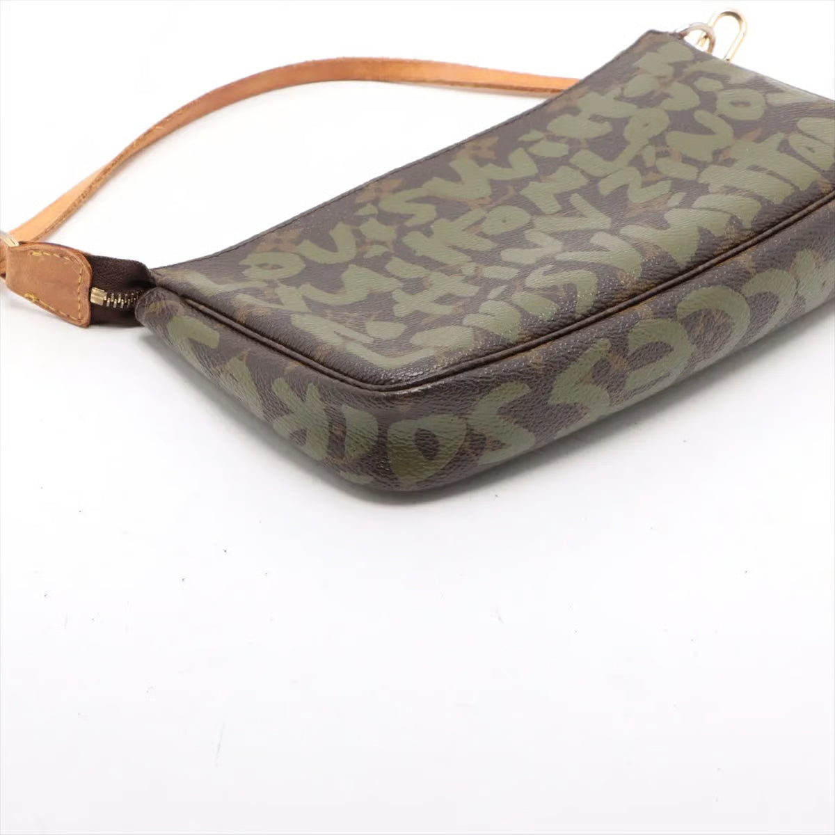 Pre-Owned Vintage Louis Vuitton x Stephen Sprouse Pochette Olive Graffiti - Authenticated