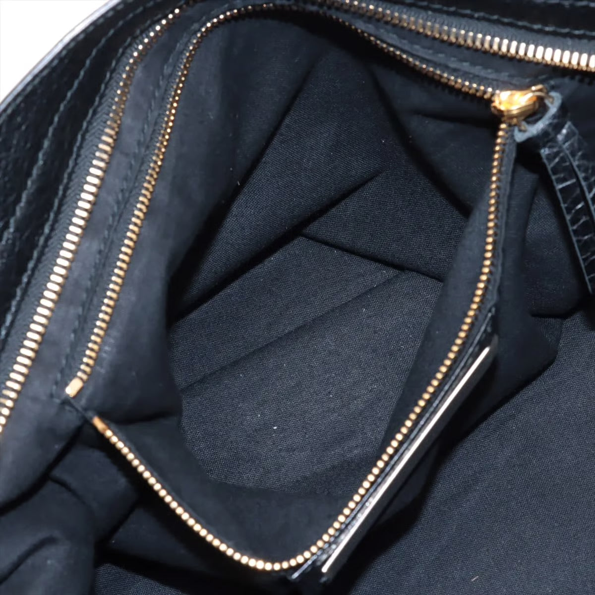 Pre-owned Balenciaga The City Leather 2 Way Handbag Black Gold Hardware - Authenticated