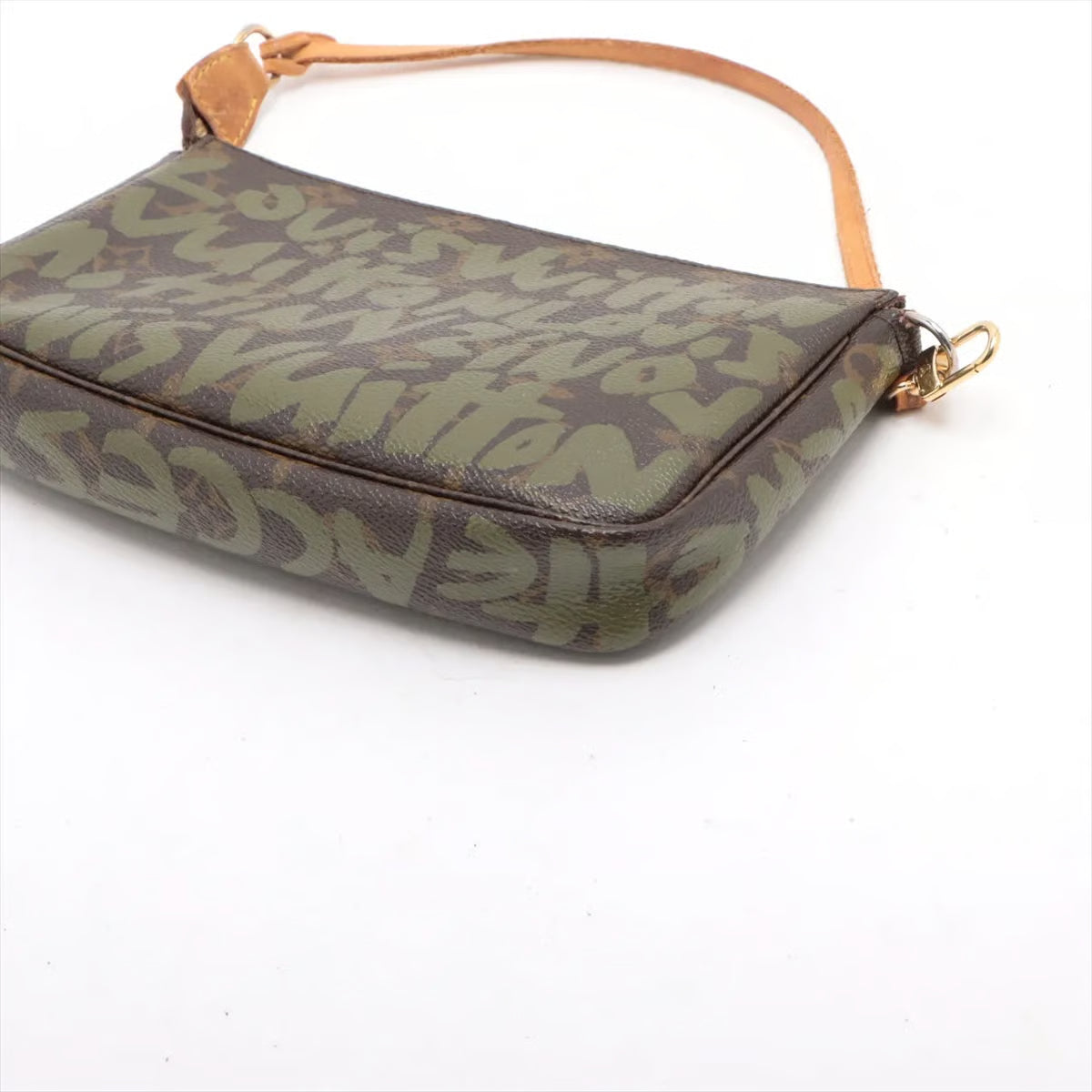 Pre-Owned Vintage Louis Vuitton x Stephen Sprouse Pochette Olive Graffiti - Authenticated