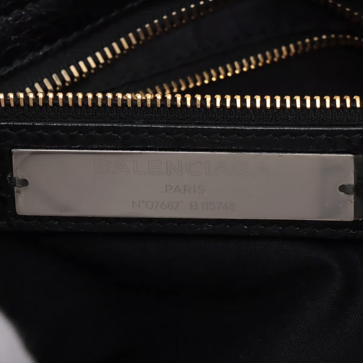 Pre-owned Balenciaga The City Leather 2 Way Handbag Black Gold Hardware - Authenticated