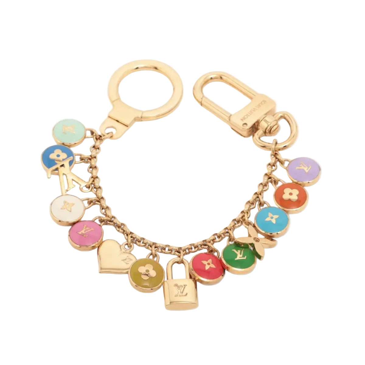 Pre-owned Louis Vuitton Enamel Porto Cure Sienne Bastille Bag Charm - Authenticated