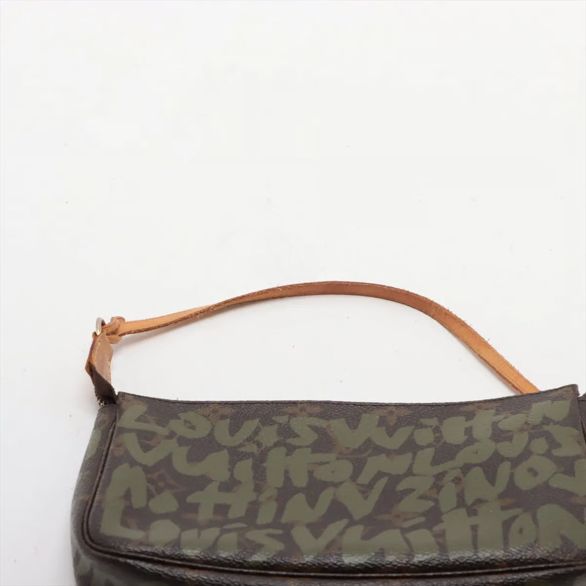 Pre-Owned Vintage Louis Vuitton x Stephen Sprouse Pochette Olive Graffiti - Authenticated