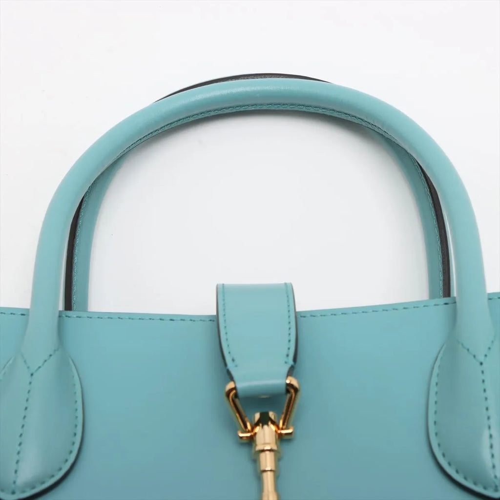Pre-owned Gucci Jackie 1961 Medium Tote, Dusty Azure Calfskin - Authenticated