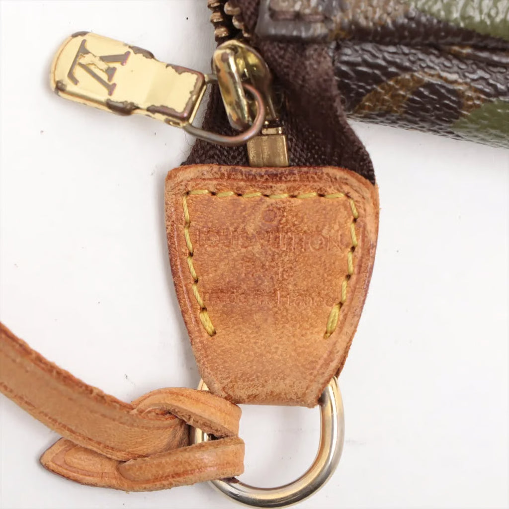 Pre-Owned Vintage Louis Vuitton x Stephen Sprouse Pochette Olive Graffiti - Authenticated