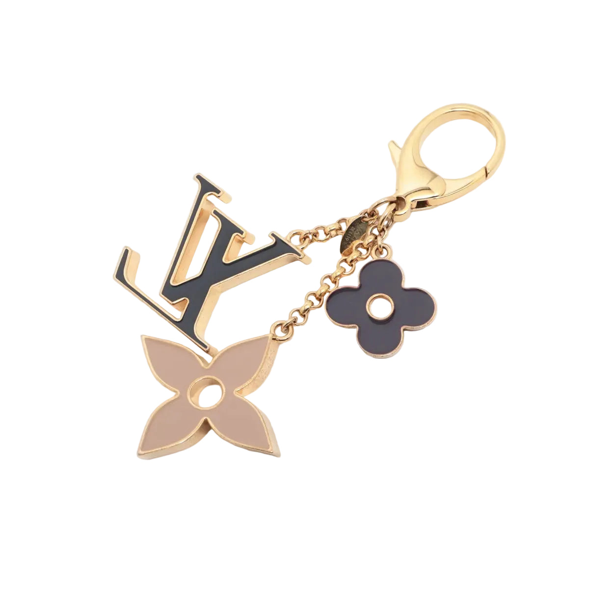 Pre-owned Louis Vuitton Fleur de Monogram Bag Charm Gold - Authenticated