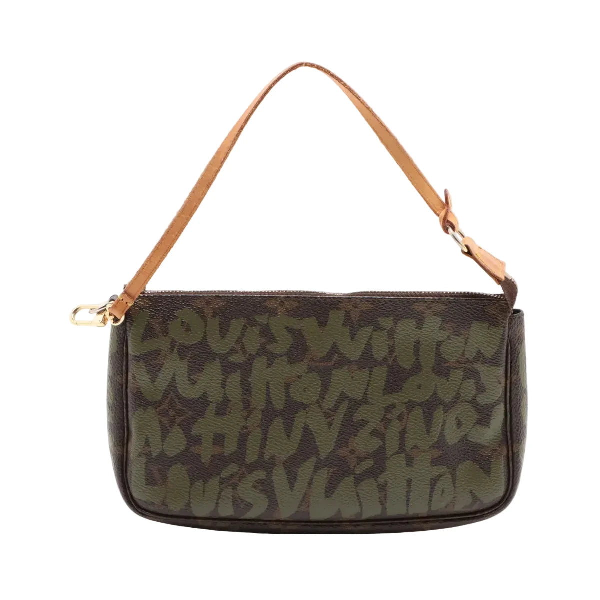 Pre-Owned Vintage Louis Vuitton x Stephen Sprouse Pochette Olive Graffiti - Authenticated