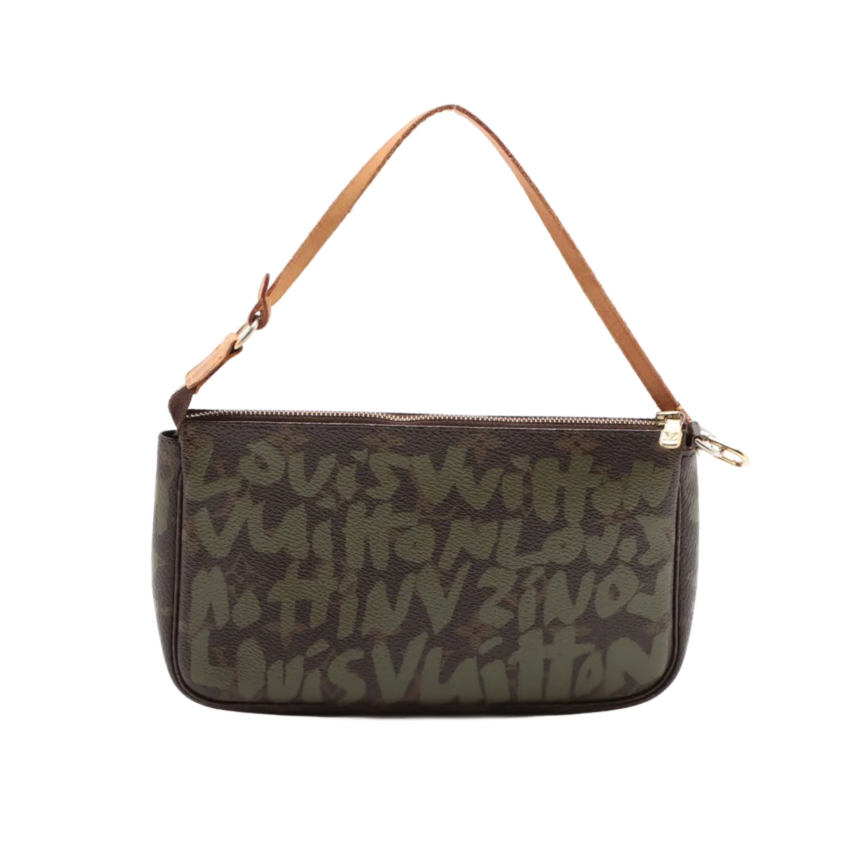 Pre-Owned Vintage Louis Vuitton x Stephen Sprouse Pochette Olive Graffiti - Authenticated